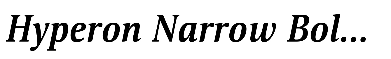 Hyperon Narrow Bold Italic